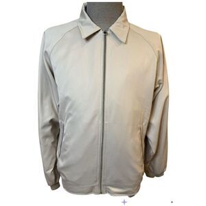 Footjoy Men’s Tan Full Zip Golf Jacket Size Medium Windbreaker